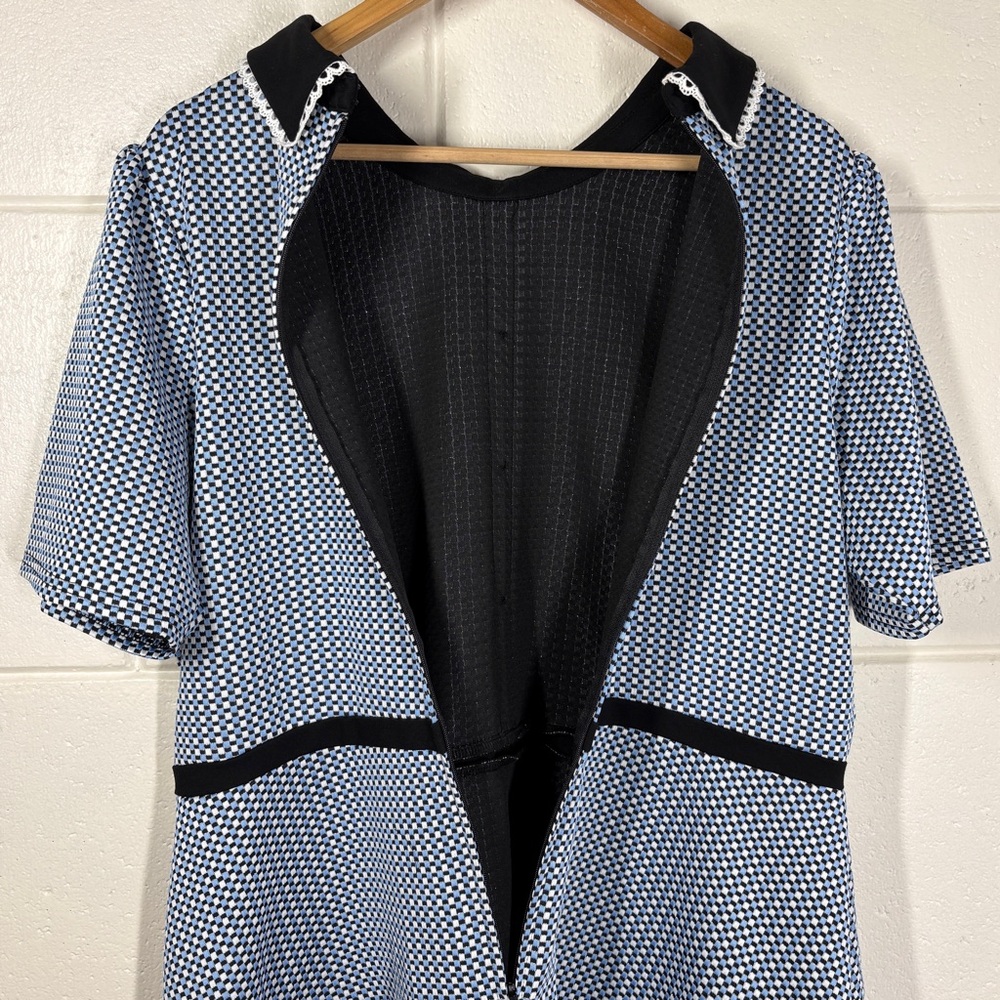 ModCloth Retro 50s Inspired Check Print Swing Dress Size 1X Collared Knee Length - Picture 3 of 7